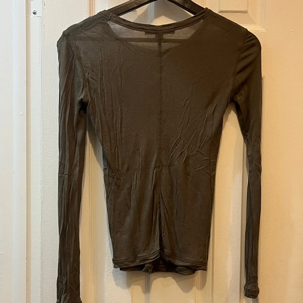 All Saints Olive Long Sleeve Top - Picture 4 of 4